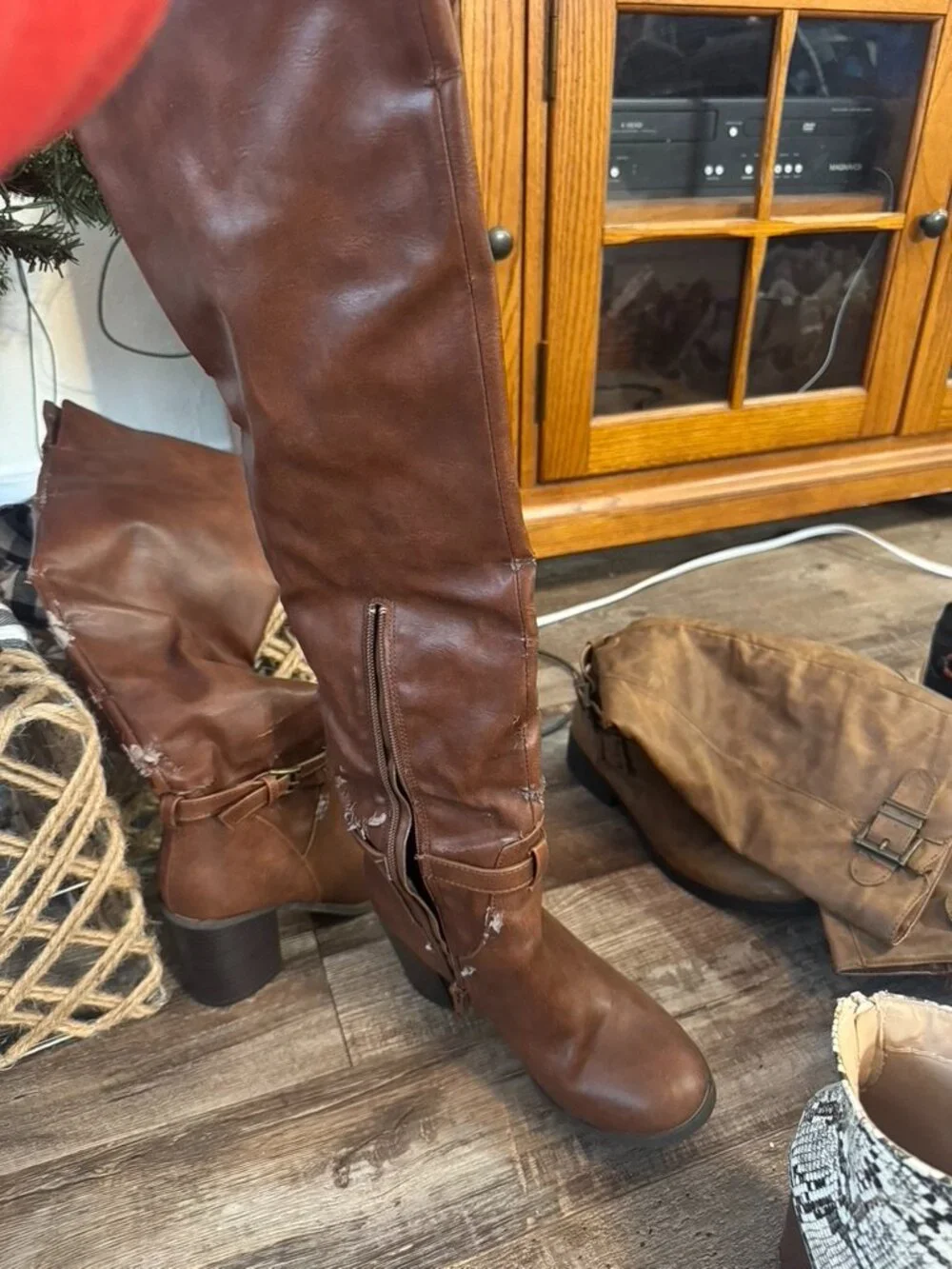 Brown Thigh High Boots